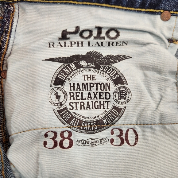 Polo Ralph Lauren Jeans Mens 38x30 Blue Hampton Relaxed Straight Stretch *Mexico - Picture 8 of 14